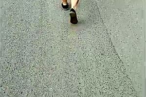 madura latina cougar licks fat chubby pussy on street!