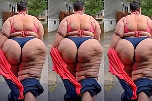 granny's huge ass belly shakes in ssbbw fat milf compilation