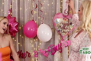 hey stepmom join daddy for curvy teen pussy play in family threesome on mother's day