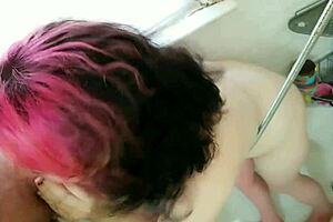 hey brat check her shower fun with cumshot blowjob tits play