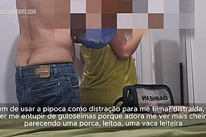 Grávida casada chupa fode dotado swing house cuckold humiliation fetish!