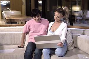 is hot stepmom pristine edge staying up all night riding her stepson's cock doggystyle?