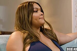 Big Tits Ebony Fucks Roommate with Intense Pussy Licking