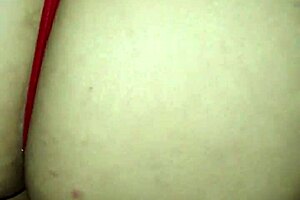 Madura flashes red thong in see-through leggings on street