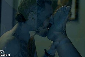 two foot goddesses dominate dirty old man with gagging deepthroat bdsm