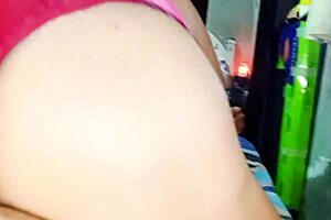 Girlfriend's GRANNY SUCKS my cock alone at home now