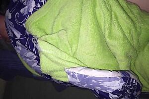 My stepmom relaxes casually in the bedroom tonight