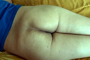 Curvy milf housewife flashes hairy pussy then masturbates to orgasm before bbc