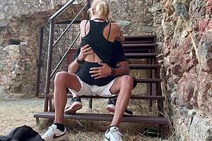 Our Risky Outdoor Fuck Explodes In Quick Simultaneous Creampie Accident?