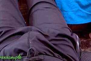 Indian couple gives close-up blowjob ending in mouth cum swallow