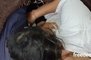 Indian Big Tits Stepmom Shares Tight Bed and Pussy with Stepson