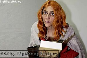 Sexy Librarian Britney's Sloppy Deepthroat Facial Tease