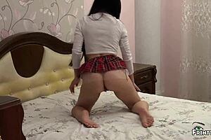 Stepmom dresses as whore for halloween then rides stepson creampie