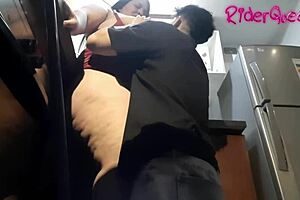 riderqueen drops uncensored real latina milf creampie sex tape with curvy bbw action