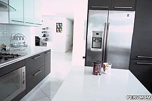 Honey Blossom slurps stepson cock rides cowgirl till creampie tongue drip 😜👅