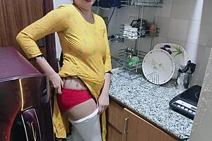 Horny Stepmom Kitchen Surprise?