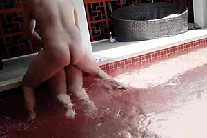 Poolside with my hot blonde latina cousin... wanna see her fat ass gape on my cock?