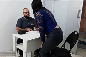 Desperate mommy fucks principal to save stepdaughter