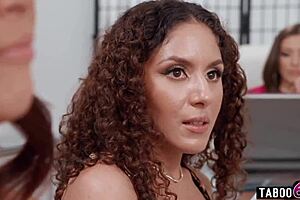 desperate milfs flood the sperm bank gangbang until one fertile stud unloads on every slut face