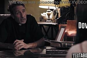 busty cheating milf fucks priest's monster cock for forgiveness