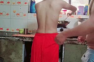 bhabhi what you doing in kitchen let me fuck you