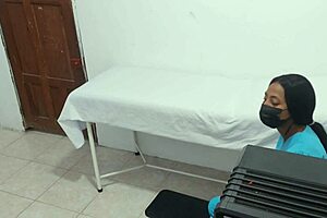 Slutty Latina nurses seduce ebony patient for hospital homemade sex romp