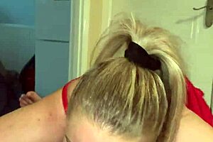 stepson waited all day for me to deepthroat his monster cock finally