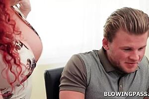 i gag on his monster cock then he licks my shaved pussy sloppy