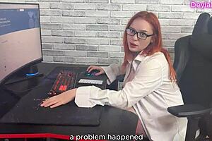 stepmom wakes me up grinding pussy on me wanna learn trading in this sexy office vibe?
