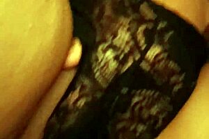 closeup brunette teen wets panties fingering juicy pussy