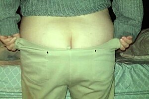 Provocative BBW Wife's Big Ass Shorts Tease Christmas Piss Compilation