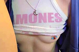 chained slut on knees gagging deepthroat face fucked cum covered!