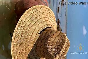 i got naked on the beach, caught a guy's eye, and soon he was in my bed fucking me hard until he came in my mouth - cassiana costa