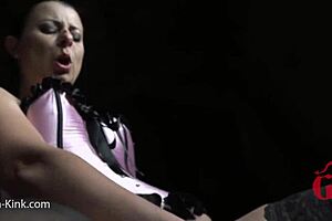 German woman uses dildo for solo fun