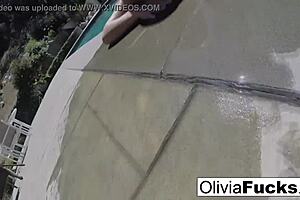 olivia dives into horny underwater play, teasing her wet pussy with nude abandon